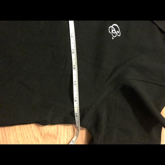 EARNEST SEWN~ Men’s black collared short sleeve polo shirt - Picture 5 of 8